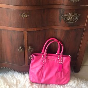 Authentic Pink  leather Coach purse !!